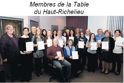 photo des membres de la Table du Haut-Richelieu