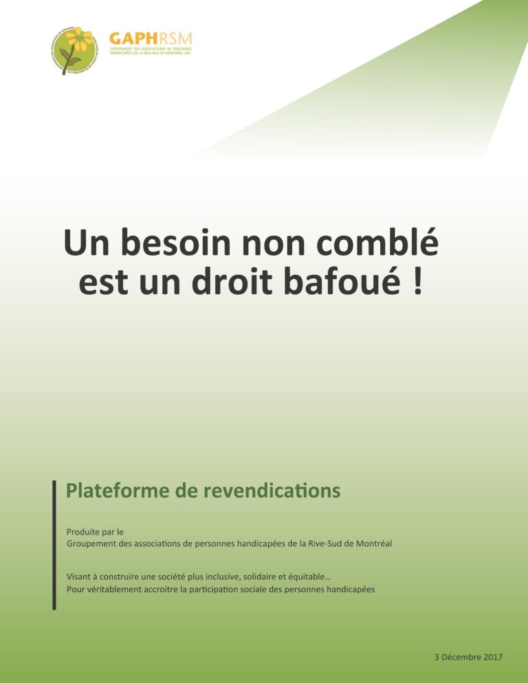 Read more about the article UN BESOIN NON COMBLÉ EST UN DROIT BAFOUÉ ! PLATEFORME DE REVENDICATIONS